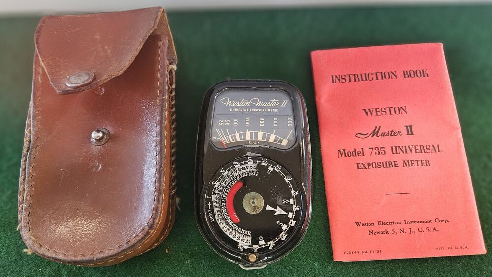 Vintage (1945) Weston Elec Inst Corp No.735 Light Exposure Meter With Case